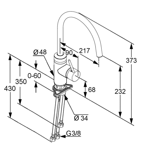 Kludi Esprit egykaros mosogatócsaptelep króm/fehér nyílt rendszerű elektromos vízmelegítőhöz 568099140