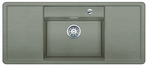 BLANCO ALAROS 6S-F Silgranit munkalap szintbe építhető mosogató tartozékokkal (palaszürke / fekete üveg vágólap, #518822)