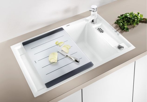 BLANCO AXIA II 45S-F Silgranit munkalap szintbe építhető mosogató tartozékokkal (palaszürke, #518825)