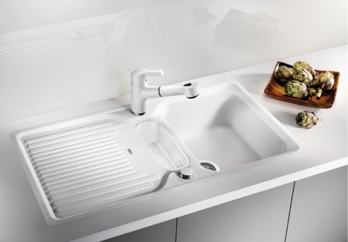 BLANCO CLASSIC 5S-F Silgranit munkalap szintbe építhető gránit mosogató  (alumetál, #511683)