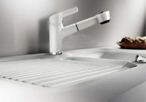 BLANCO CLASSIC 5S-F Silgranit munkalap szintbe építhető gránit mosogató  (alumetál, #511683)