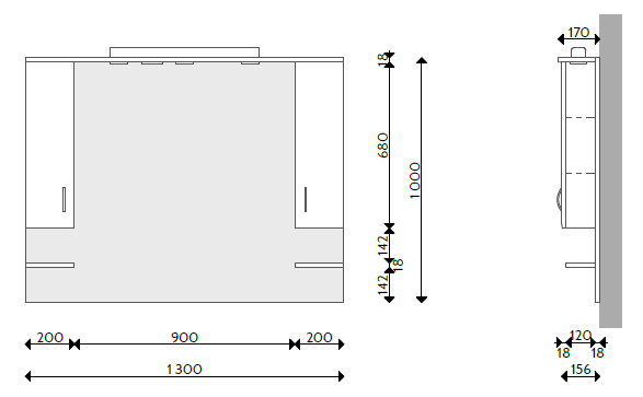 Tboss Bianka 130 fürdőszobabútor komplett szett (tölgy)