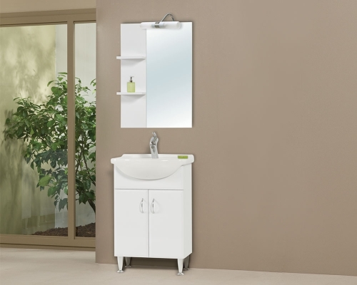 Tboss Evelin 65 fürdőszobabútor komplett szett (magasfényű fehér)