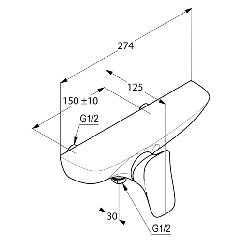 Kludi Amba egykaros zuhanycsaptelep 537100575