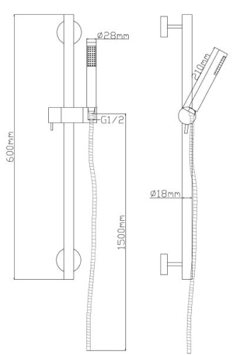 Aqualine IDEAL zuhanyszett (11429)