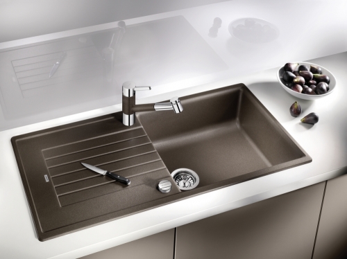 BLANCO ZIA XL 6S Silgranit mosogató dugókiemelővel, palaszürke 518942