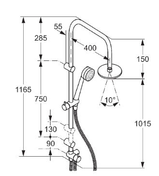 Kludi Zenta Dual Shower System zuhanyrendszer 6609005-00