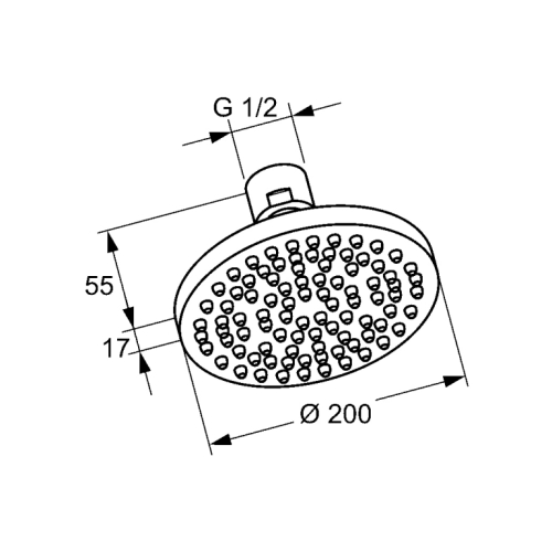Kludi A-QA ECO Ø 200 mm-es fejzuhany 6652005-00
