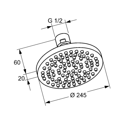 Kludi A-QA Ø 245 mm-es fejzuhany 6651105-00