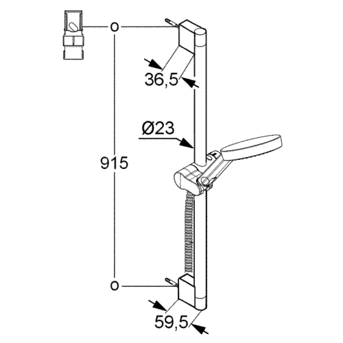 Kludi A-QA 3S zuhanygarnitúra 60 cm-es zuhanyrúddal 6573005-00