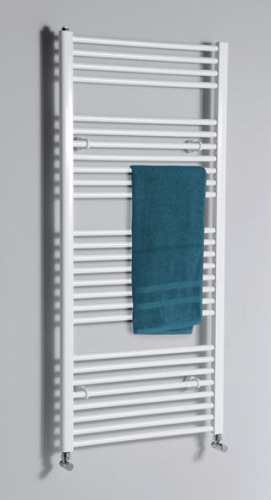Aqualine egyenes fehér fürdőszobai radiátor (539 W, fehér, 1330x450 mm, #ILR34)