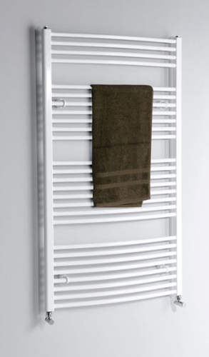 Aqualine íves fehér fürdőszobai radiátor (1051 W, fehér, 1850x600 mm, #ILO86)