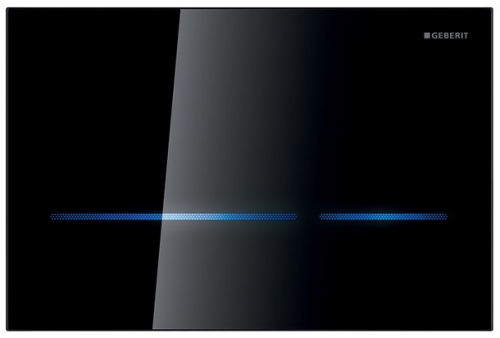 Geberit Sigma 80 érintésmentes fekete üveg WC-öblítő működtető lap 12 cm-es tartályhoz (UP320) 116.090.SG.1