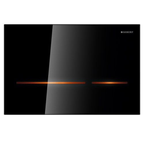 Geberit Sigma 80 érintésmentes fekete üveg WC-öblítő működtető lap 12 cm-es tartályhoz (UP320) 116.090.SG.1