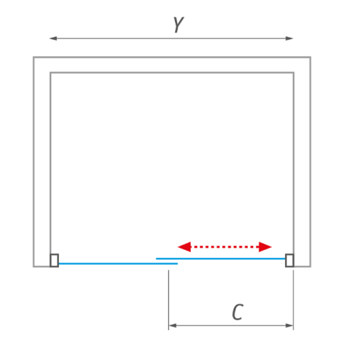 Roltechnik Proxima Line PXD2N/1600 160 cm-es zuhanyajtó (158-163 cm, brillant, transparent, 526-1600000-00-02)