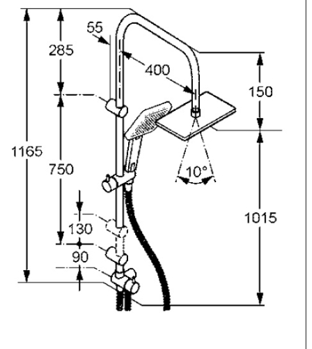 Kludi Esprit DUAL SHOWER SYSTEM 5619105-40