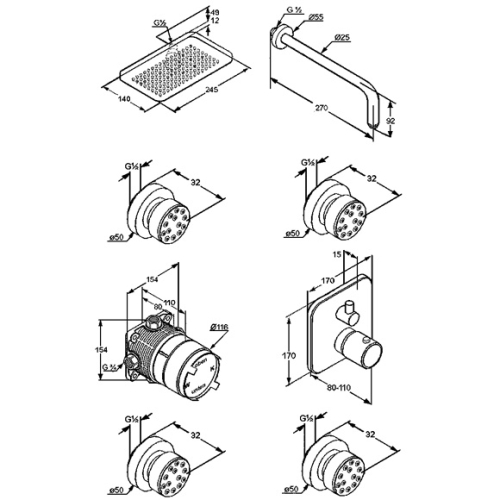 Kludi Esprit Shower Family 5619205-40