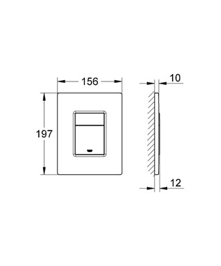 Grohe Skate Cosmopolitan nyomólap, matt króm 38732P00