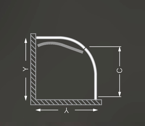 Roltechnik Exclusive Line ECR1 90x90 cm-es negyedköríves zuhanykabin (Transparent, ezüst, 87-90,5 cm, #505-900R55N-01-02)
