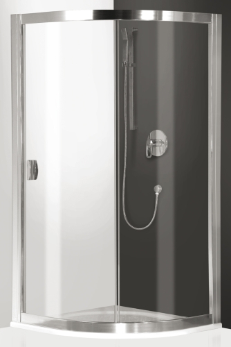 Roltechnik Exclusive Line ECR1 90x90 cm-es negyedköríves zuhanykabin (Transparent, ezüst, 87-90,5 cm, #505-900R55N-01-02)