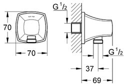 Grohe Grandera fali csatlakozó könyök 27970 000 (27970000)