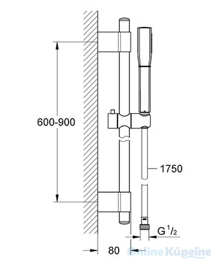 Grohe Grandera kézizuhany rudas fali tartóval 26038 000 (26038000)