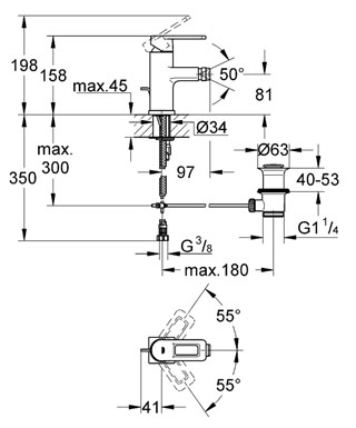 Grohe Quadra egykaros fehér bidécsaptelep 32636 LS0 (32636LS0)