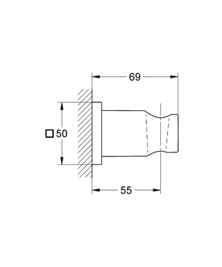 Grohe Rainshower fali kézizuhany tartó, króm 27075 000 (27075000)