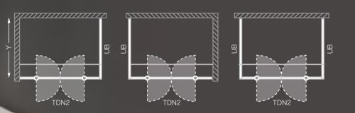 Roltechnik Tower Line UB/1000 zuhanyfal (97,5-101 cm,  brillant, transparent, 729-1000000-00-02)