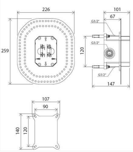 Ravak R-Box falsík alatti egység RB 070.50 (X070052)