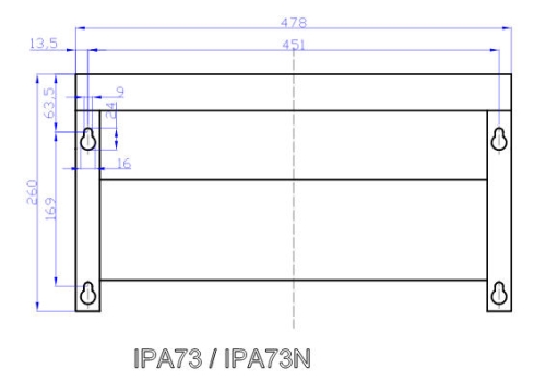 IPA 73N fali kézmosó csaptelep nélkül, takaróborítással, gömbölyített