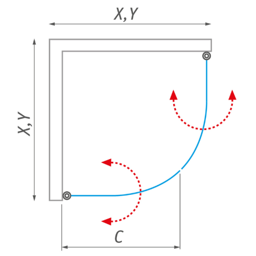 Roltechnik Tower Line TR1/1000 negyedköríves zuhanykabin (97-99 cm, ezüst, Transparent, 722-1000000-01-02)