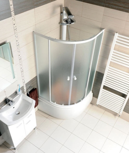 Aqualine Amichetta 80x80x150 cm íves zuhanykabin (E83)