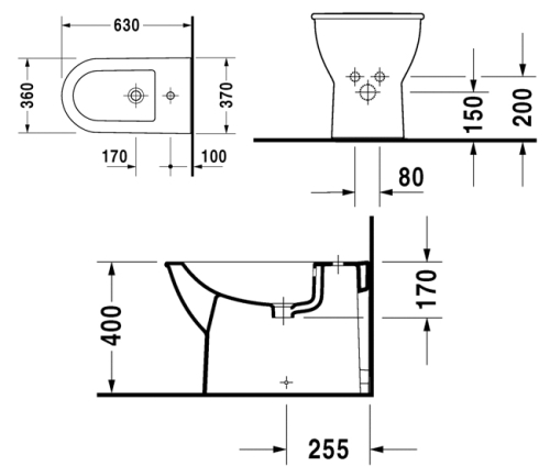 Duravit Darling New álló bidé 2251100000