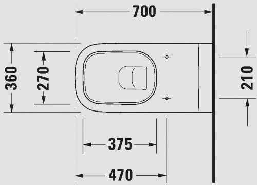 Duravit D-Code mozgáskorlátozott fail wc 22280900002