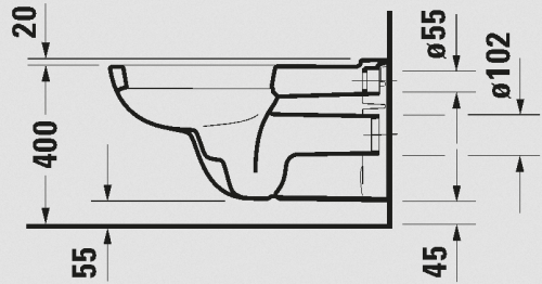 Duravit D-Code mozgáskorlátozott fail wc 22280900002