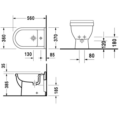 Duravit Starck 3 álló bidé 2230100000