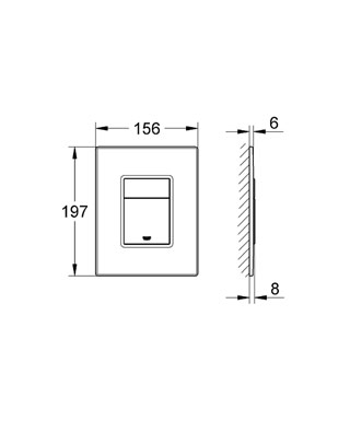 Grohe Skate Cosmopolitan nyomólap fafelülettel (bambusz/matt króm) 38849 HV0