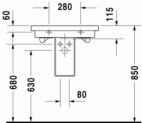 Duravit 2nd floor 60x43 cm mosdó 0491600000