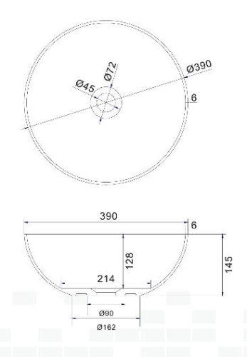 Sapho THIN ráültethető mosdó 390x145 mm, matt fehér (WN185)