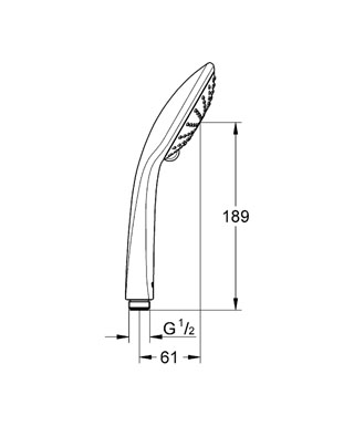 GROHE Euphoria kézizuhany Pure, 1/2