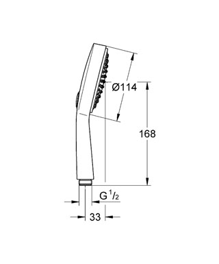 Grohe Power&Soul Cosmopolitan kézizuhany 115 mm 27660 000 (27660000)