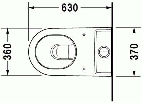 Duravit Starck2 monoblokkos WC 214509 00 00+093300 00 85
