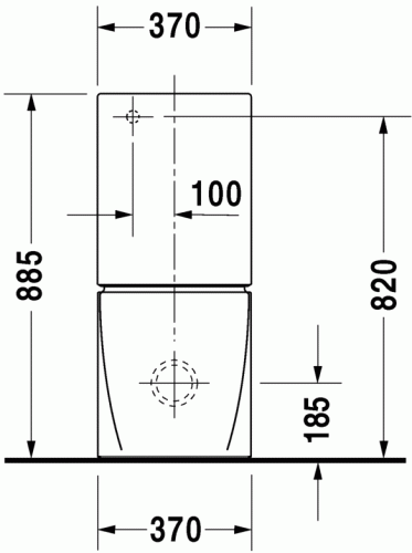 Duravit Starck2 monoblokkos WC 214509 00 00+093300 00 85
