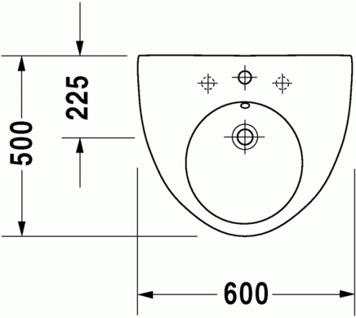 Duravit Starck2 60x50 cm mosdó 041160 00 00