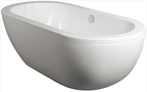 Aqualine Blanice 181x86 cm térben álló akril kád kompletten lábbal, le-, és túlfolyóval (G7800)