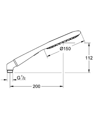 Grohe Rainshower Icon kézizuhany króm/gránit  27639 000 (27639000)
