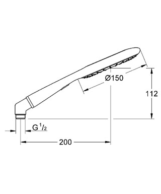Grohe Rainshower Icon kézizuhany króm/mészkő 27630 000 (27630000)