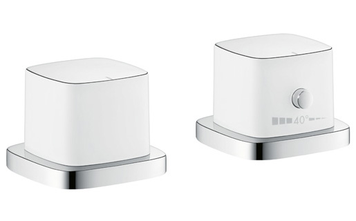 Hansgrohe PuraVida 2-lyukú termosztátos peremreszerelhető fehér/króm kádcsaptelep 15474 400 (15474400)