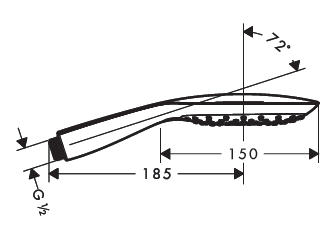 Hansgrohe PuraVida 150 3jet EcoSmart fehér/króm kézizuhany 28567 000 (28567000)